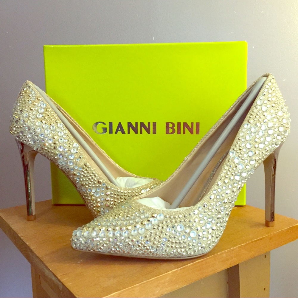 Gianni Bini Jeweled Pointy Toe Pumps